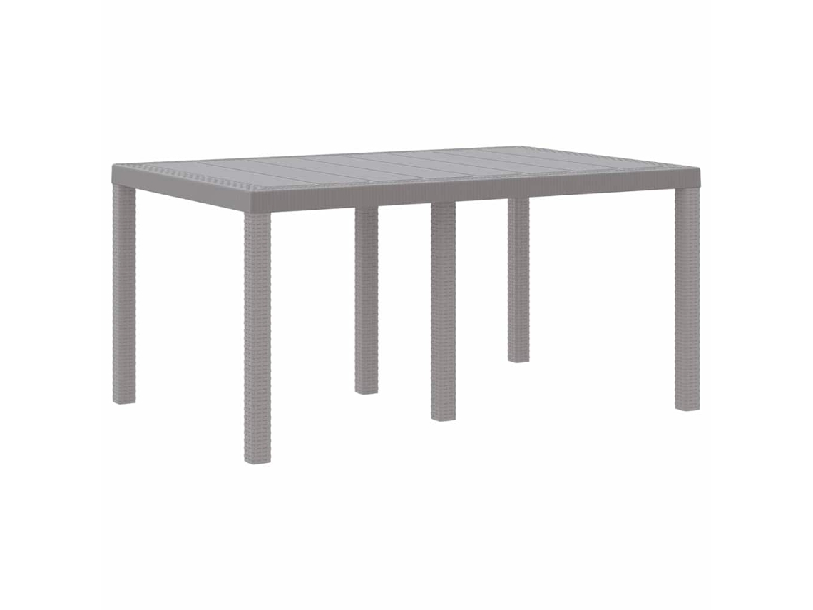 Mesa De Jardim Cinzento Claro 150x100x73 Cm Vime Pe Moderna