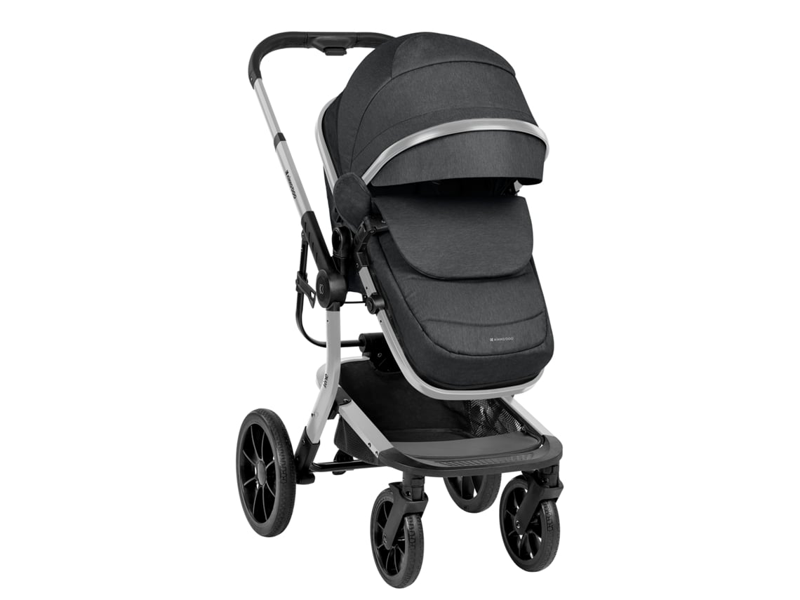 Carrinho De Bebê 3 Em 1 Irene Com Alcofa Rígida, Cinza Escuro, Kikkaboo
