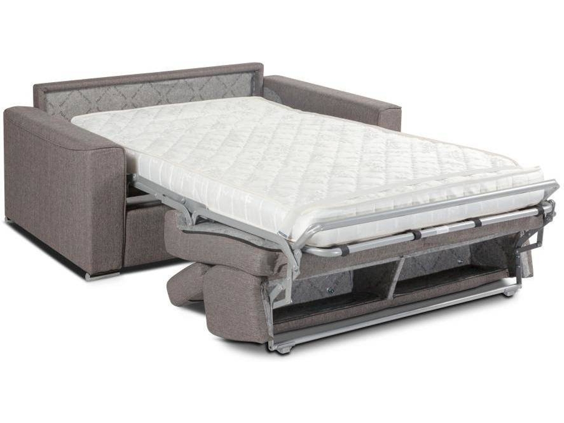 Sofá Cama Vizir LINEA SOFA (Cinzento - Tecido e Veludo - 196x94x100 cm/Dimensões da cama: 140-159 cm)