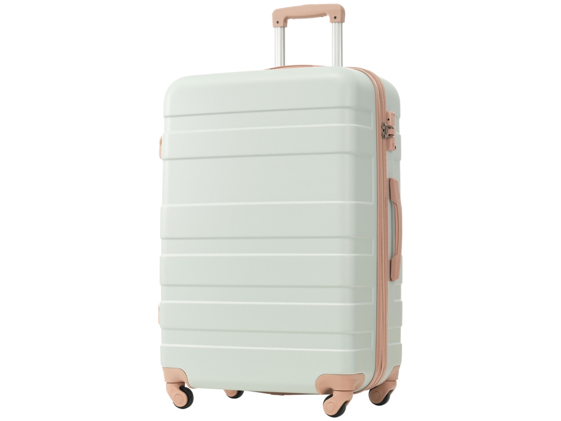 Mala Rígida Com 4 Rodas, Abs, Com Fecho Tsa E Expansível, Verde Escuro E Preto, Haochrymec (52 X 30 X 78 Cm)