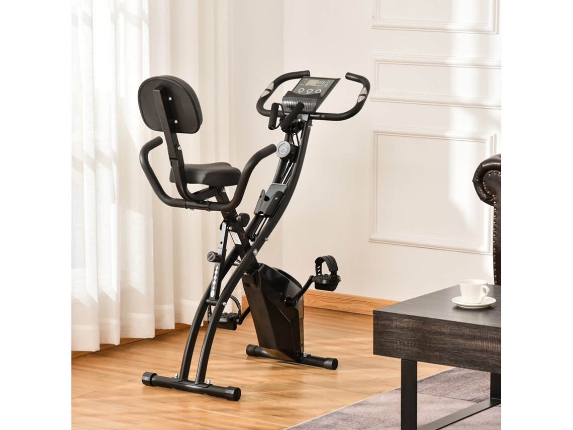 Bicicleta Ergométrica 2 Em 1 Com Resistência Magnética Ajustável, Aço, Preta Haochrymec (105 X 48 X 118 Cm)