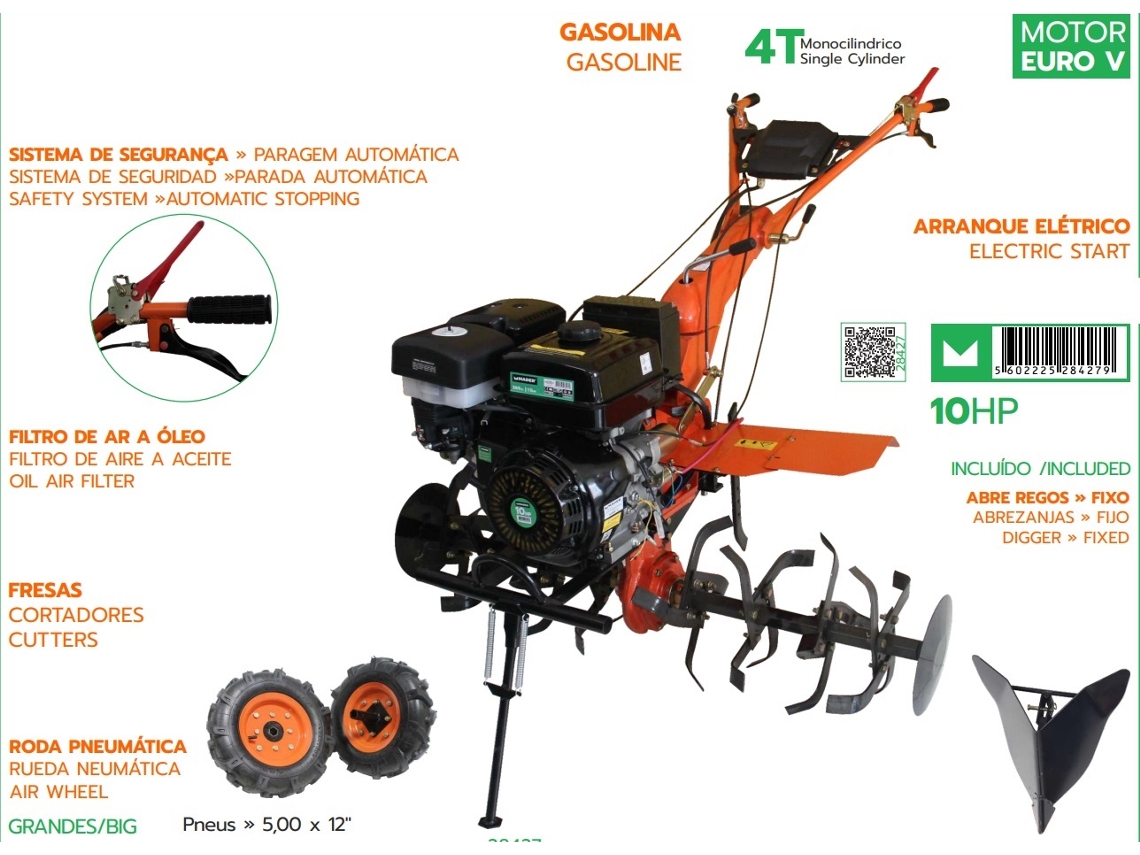 Motoenxada 10Hp Arranque Eléctrico 28427 MADER