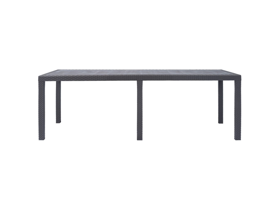 Mesa de jardim VIDAXL Marrom Plástico (220x90x72 cm)