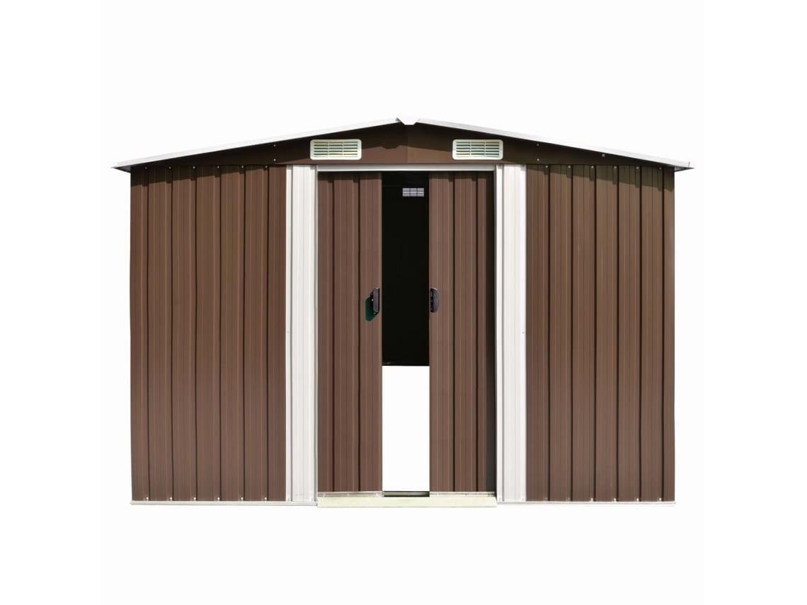 Abrigo VIDAXL Brown Aço (257x580x181 cm)