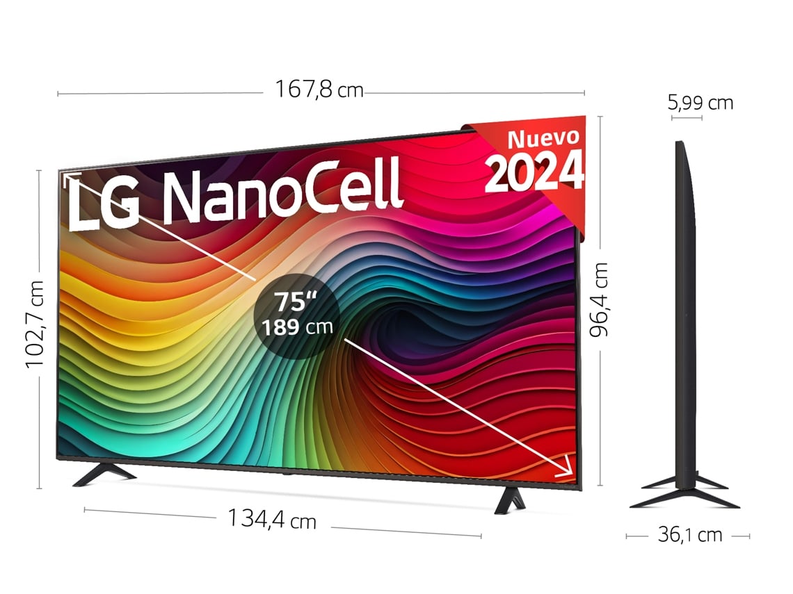 TV LG 75NANO82T6B (NanoCell - 75'' - 189 cm - 4K Ultra HD - Smart TV)