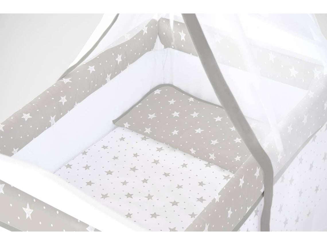 Mini Berço Naf Naf Stars And Dots Cinzento (55 X 85 Cm)