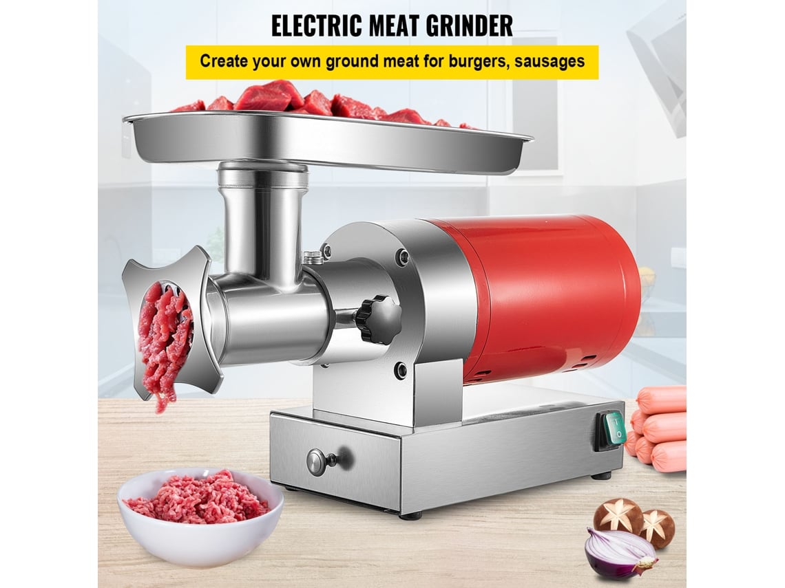Picador De Carne Elétrico 300 Kg Por Hora 1100 W Vermelho 54 X 22 X 32 Cm Vevor