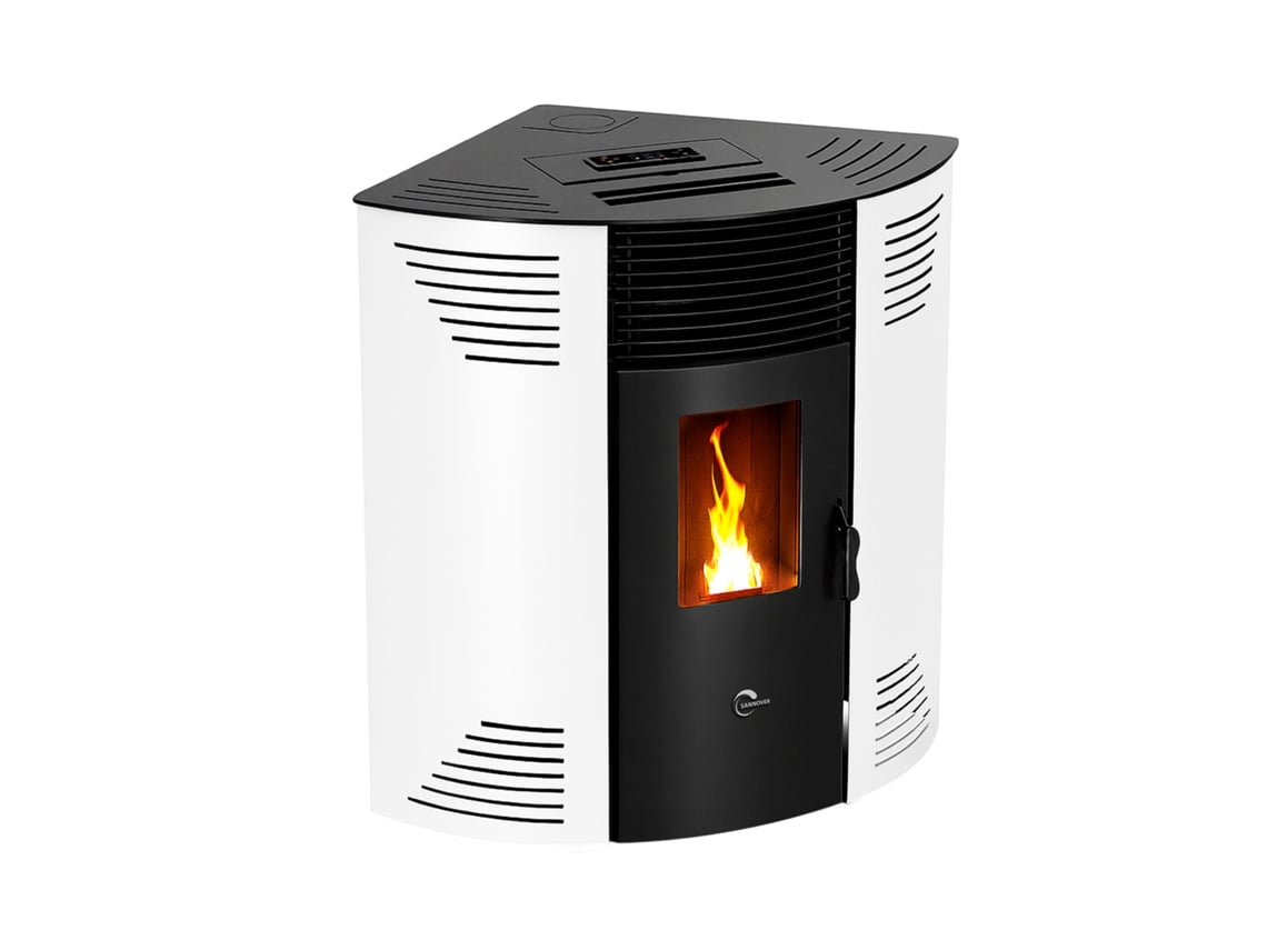 Salamandra A Pellets De Canto Iseos 12,2 Kw Branco Sannover