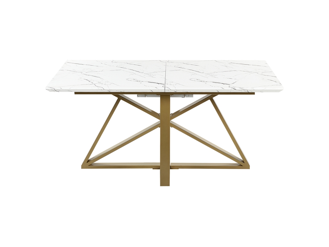 Mesa de jantar BELIANI Maximus de MDF Branco 90x200x77