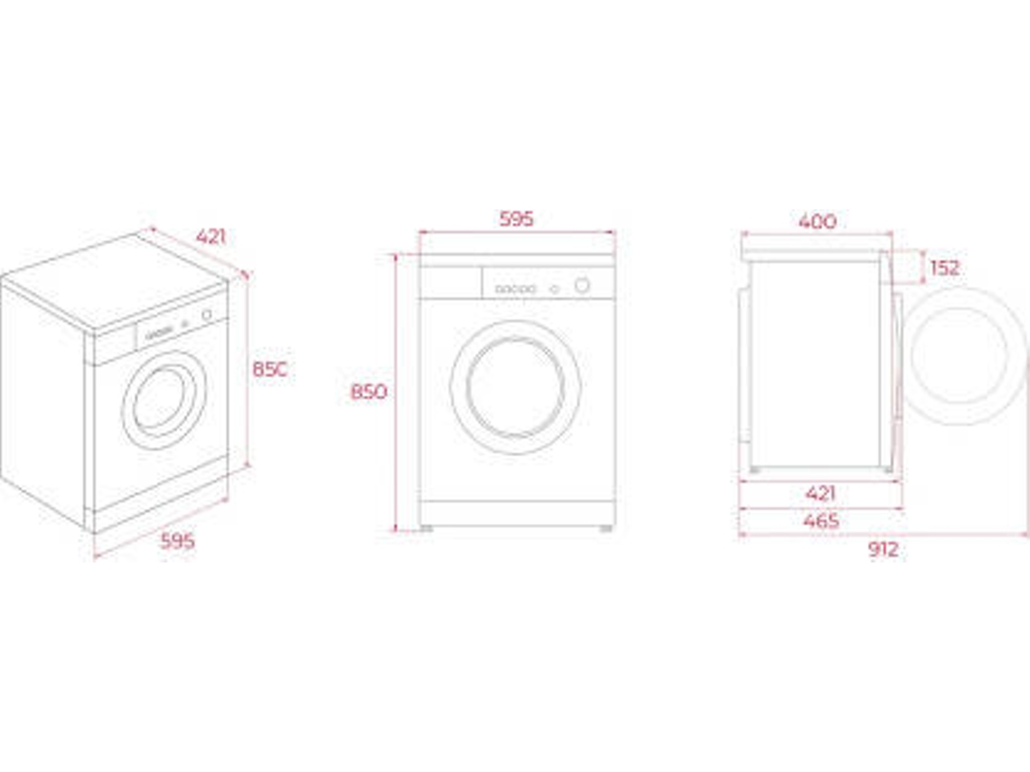 Máquina de Lavar Roupa TEKA WMK 40740 (7 kg - 1200 rpm - Branco)