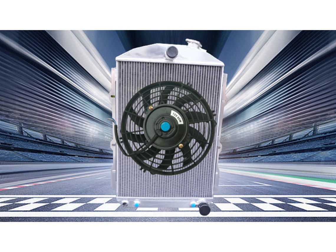 Radiador De Alumãnio Para V8 350, Tamanho Do Nãºcleo De 570 Mm, Design De 3 Fileiras Oem