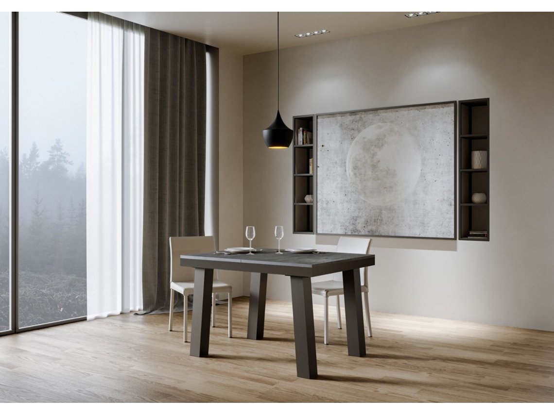 Mesa de Refeição ITAMOBY Bridge Evolution (90x120/224 - Painéis em Melamina - Cimento)