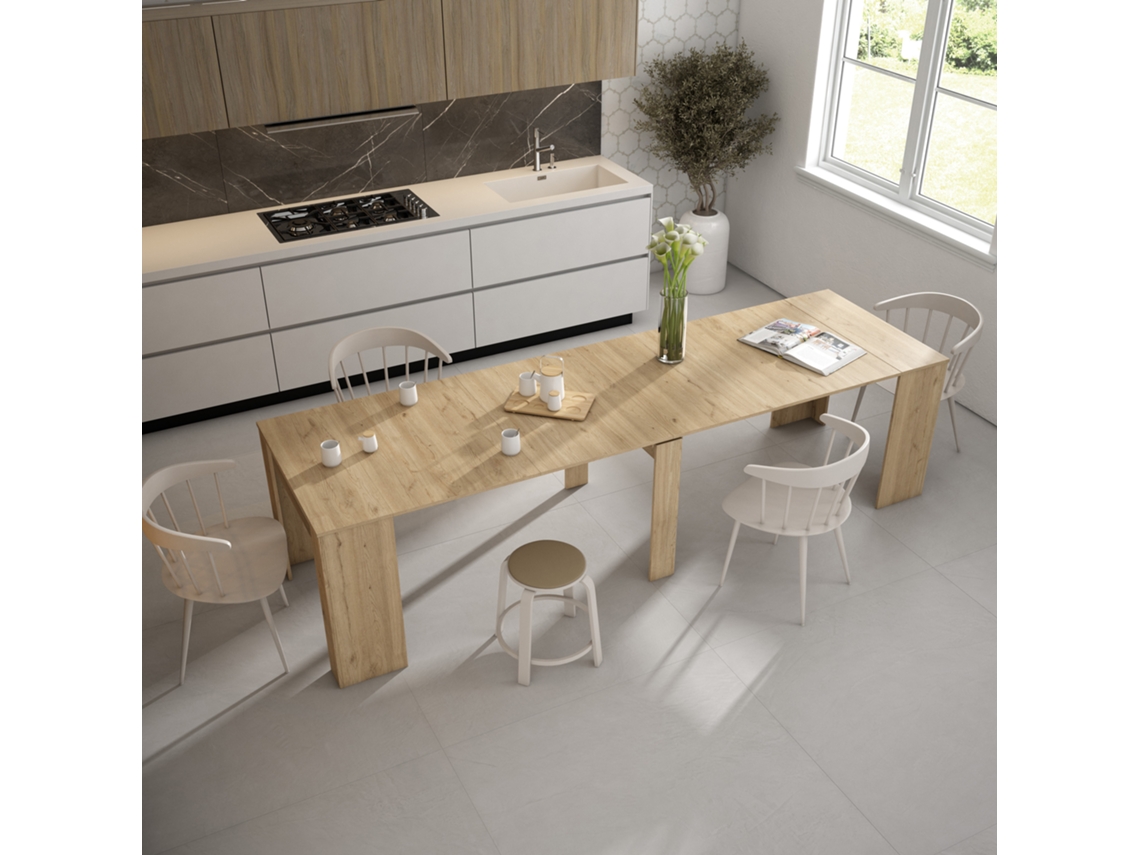 Mesa Consola Extensível | Cozinha, Sala De Jantar | 300 | Para 14 Pessoas | Mesa De Jantar | Carvalho Duérmete Online