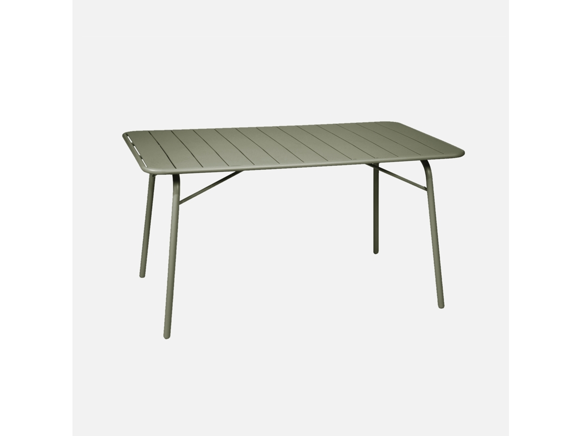 Mesa De Jardim Dobrável De Metal 2 Poltronas 4 Cadeiras, Verde Caqui Sweeek