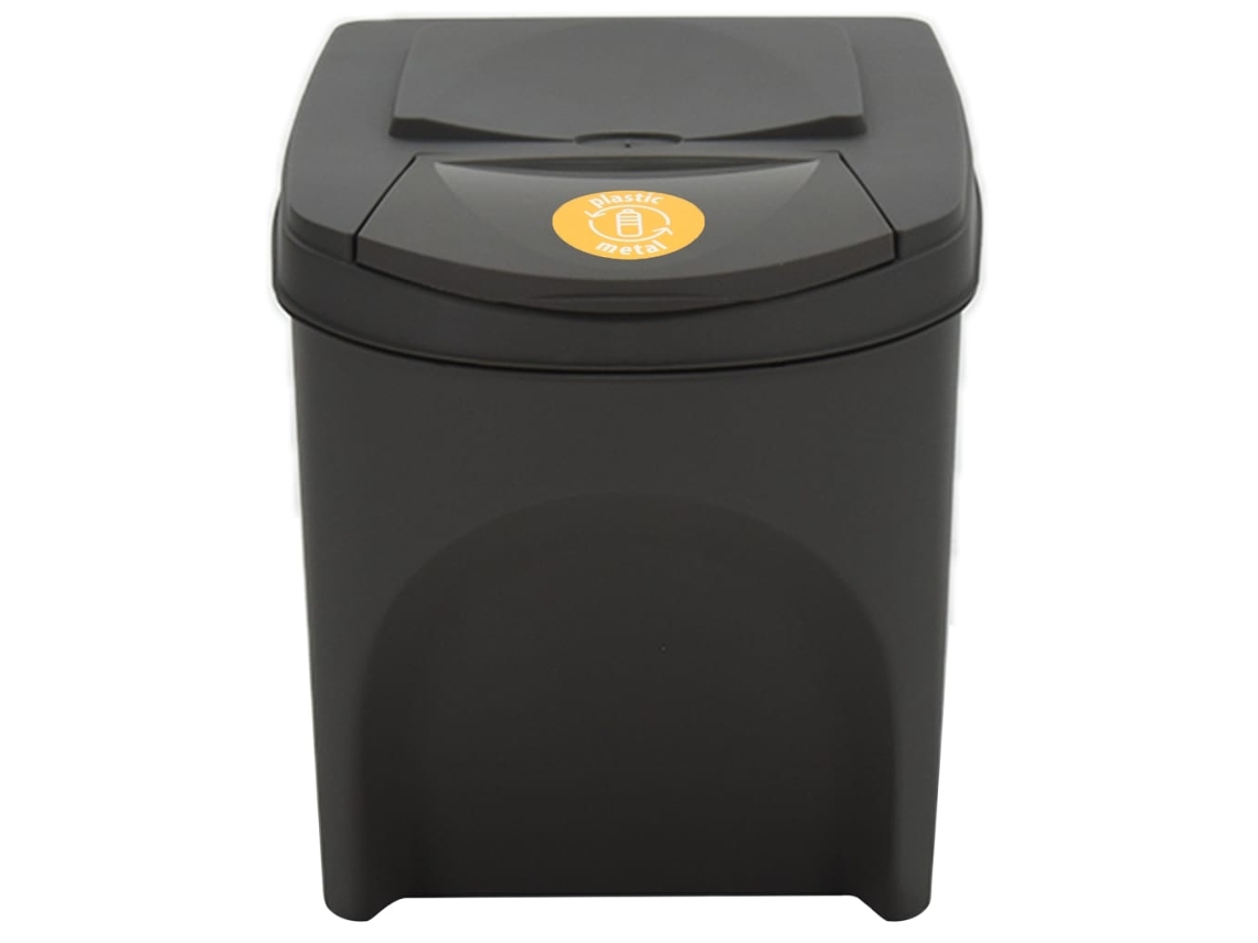 Vidaxl Coșuri De Gunoi Stivuibile 4 Buc. Gri 100 L Polipropileno