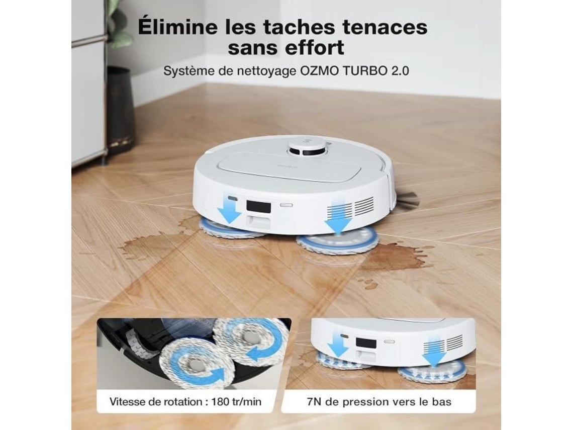 Aspirador Robot Lavador com Estação de Filtro Automática - ECOVACS N30 Pro OMNI - Potência 10000Pa - Limpeza com Água Quente