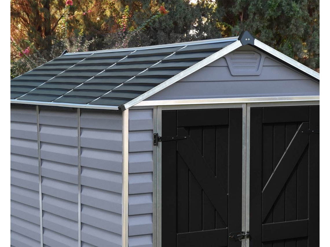 Abrigo de Jardim CANOPIA Skylight de Policarbonato 229X185X217 cm Decoração Cinza