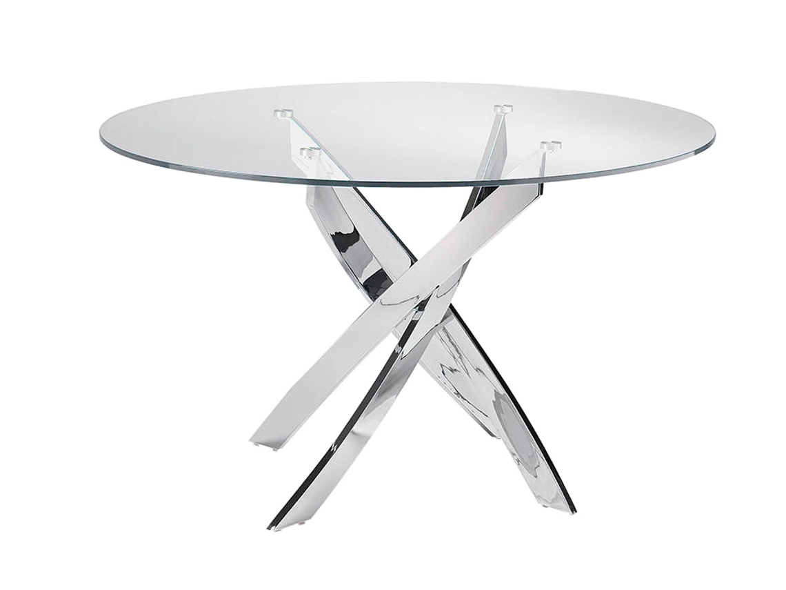 Mesa de Refeição ANGEL CERDÁ S.L. 1061 (Prateado - Vidro - 180 x 95 x 75 cm)