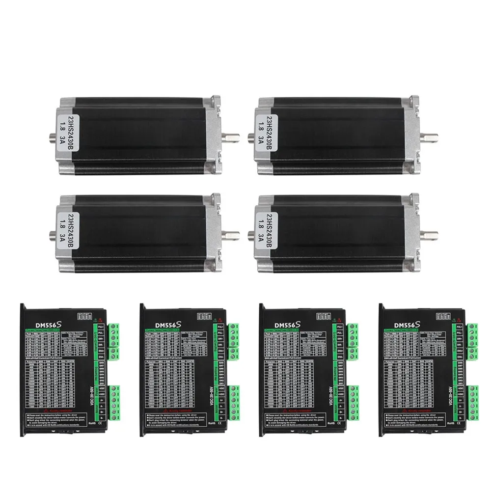 Kit De Motor De Passo Cnc, Alto Torque De 425 Oz-in, Corrente De 3a, Kit De 4 Eixos