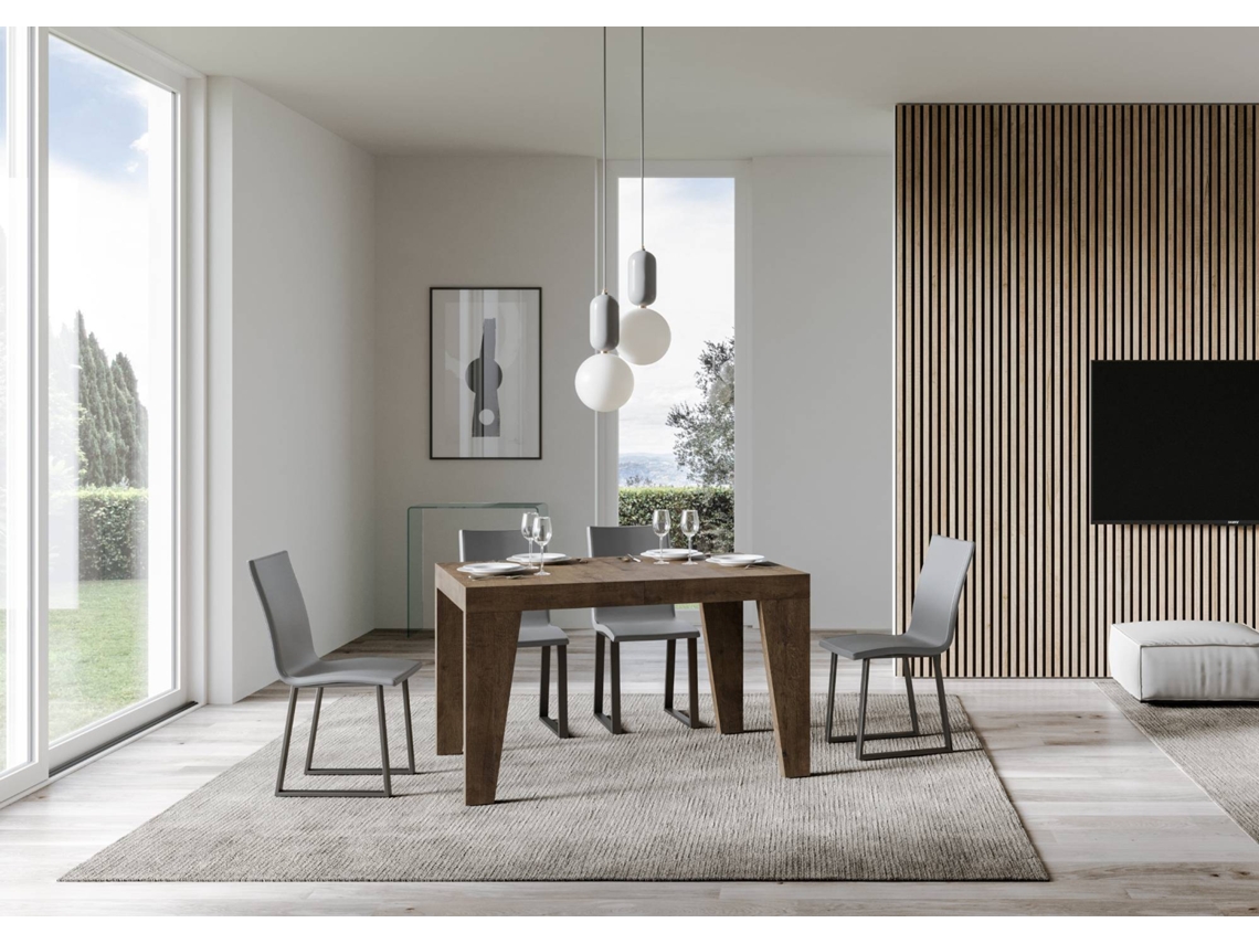 Mesa de Jantar Extensível 90X120/224 Cm Naxy Premium Nogueira ITAMOBY