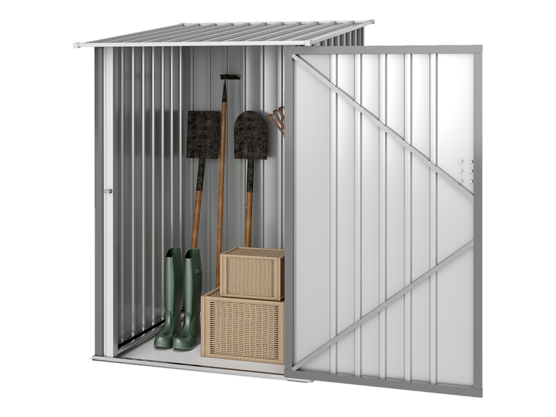 Casinha De Jardim Em Aço, 100 X 103 X 160 Cm, Cinza Btforus