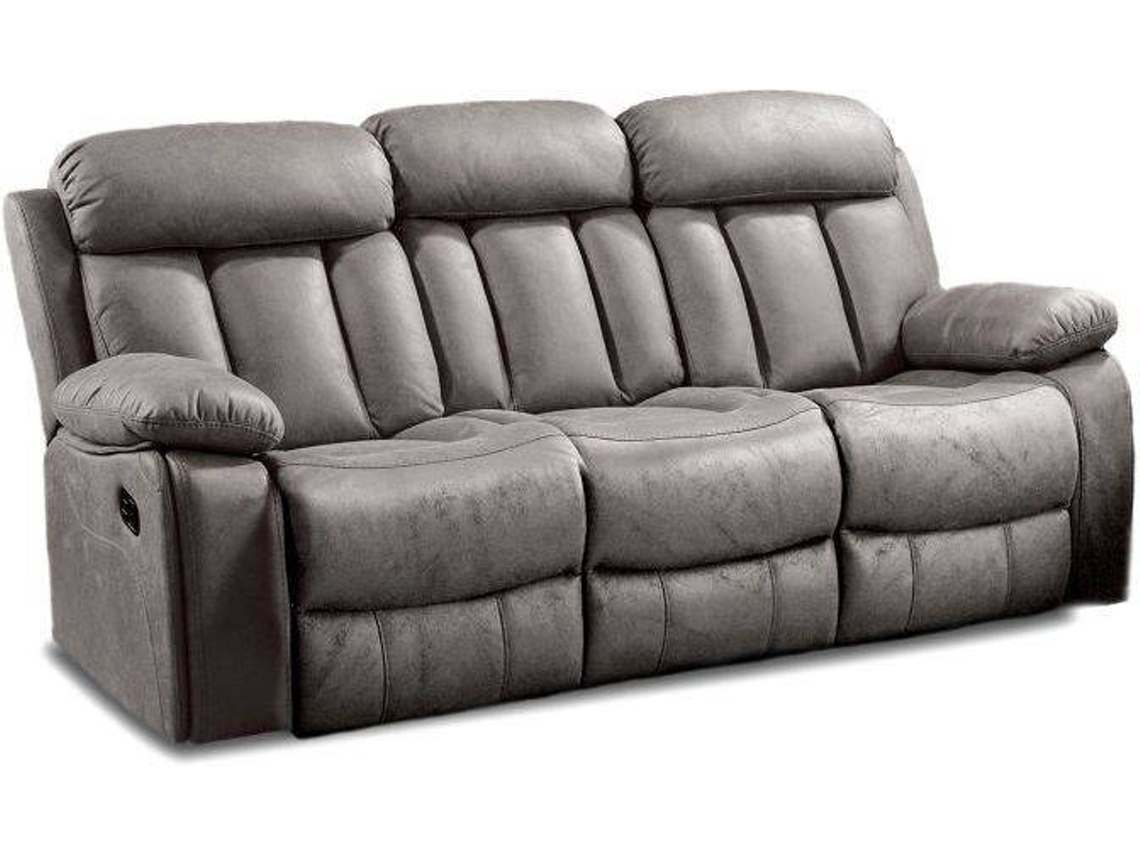 Sofá Relax 3 Lugares DUEHOME (208cm x 101cm x 97cm - Microfibra)