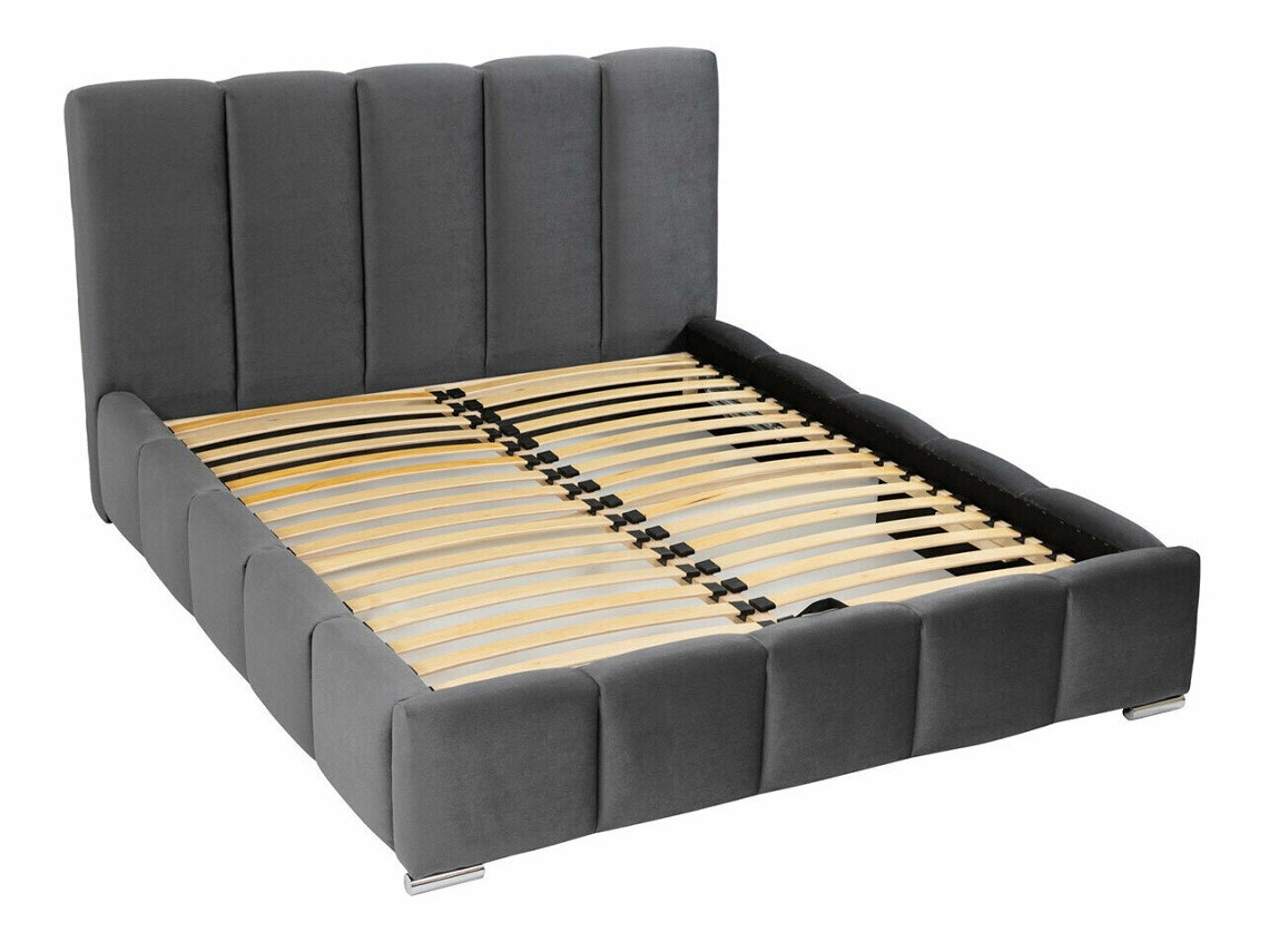 Cama Estofada c/arrumação AMBIHOME GORDON (Cinza - 160x200 cm)