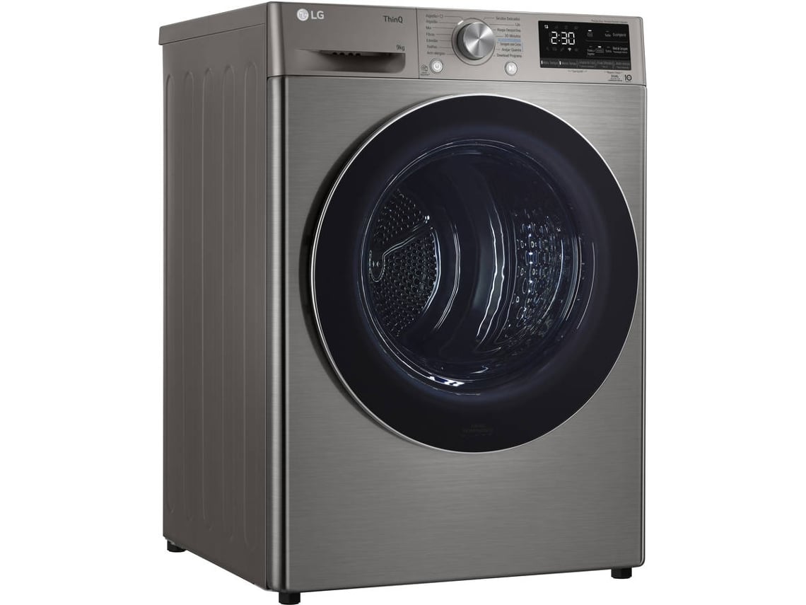 Máquina de Secar Roupa LG RH90V9PV2N (9 kg - Bomba de Calor - Inox)