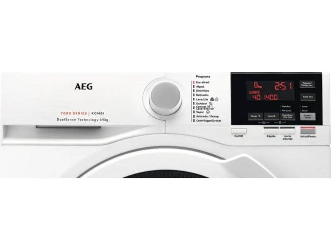 Máquina de Lavar e Secar Roupa AEG L7WBG851 (5/8 kg - 1600 rpm - Branco)