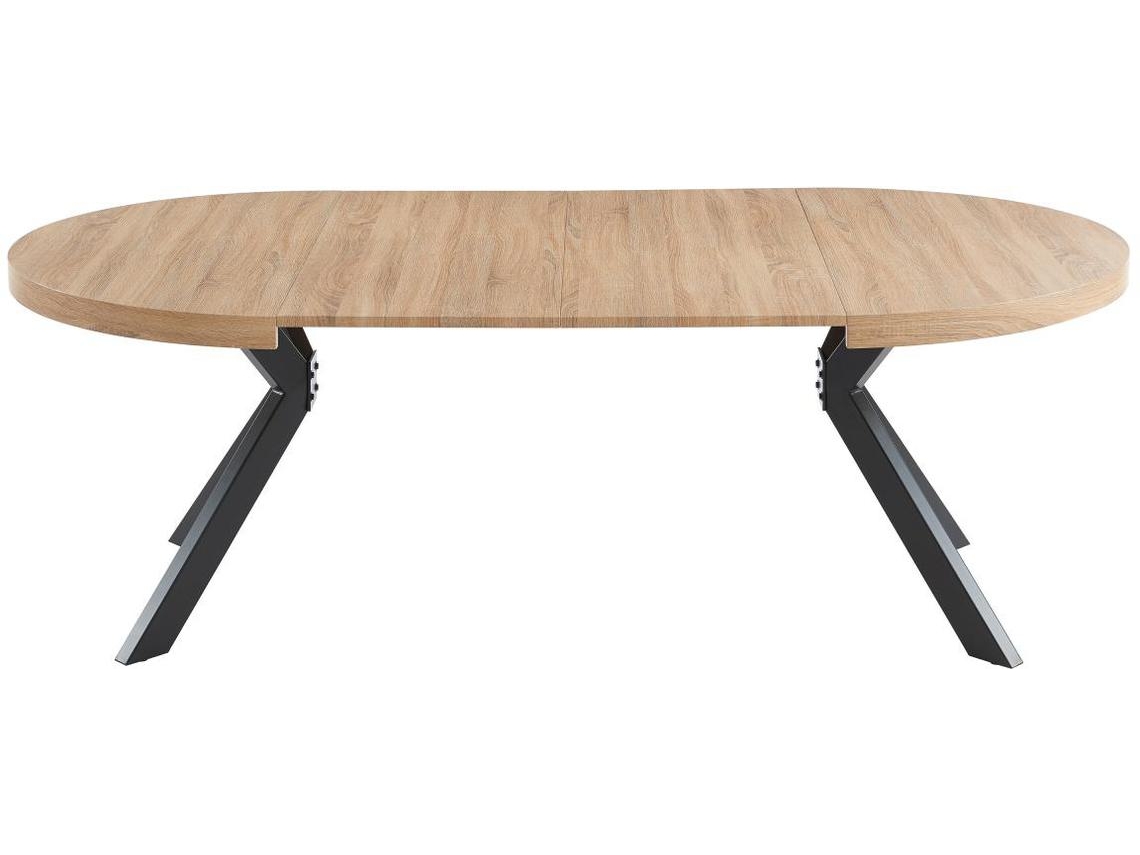 Mesa Extensível Komoni VENTE-UNIQUE (Natural Claro - Aglomerado e derivados de madeira - 220x120x76 cm)