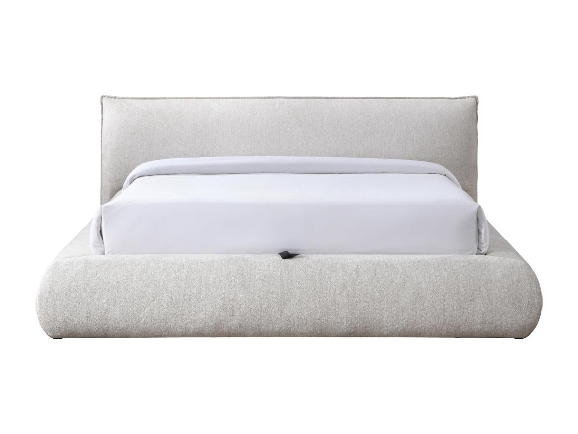 Cama Com Cofre Mirsio Vente-unique Bege 160 X 200 Cm - Sem Colchão - Com Estrado