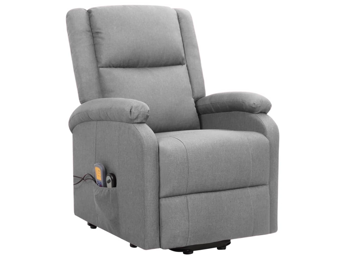 Cadeirão de Massagem elétrico VIDAXL Cinzeto Tecido