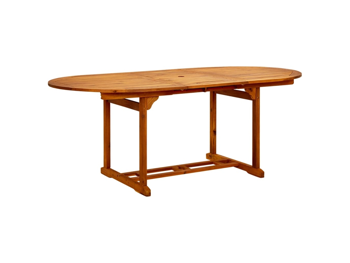 Mesa de jardim VIDAXL Marrom Madeira (200x100x75 cm)