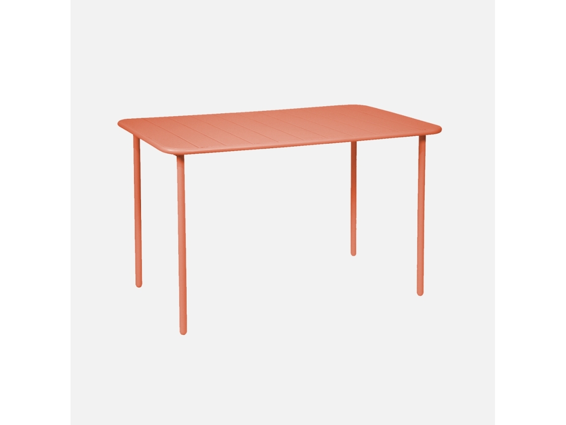 Mesa De Jardim Em Metal, 4 Cadeiras, Rosa Tostato Sweeek