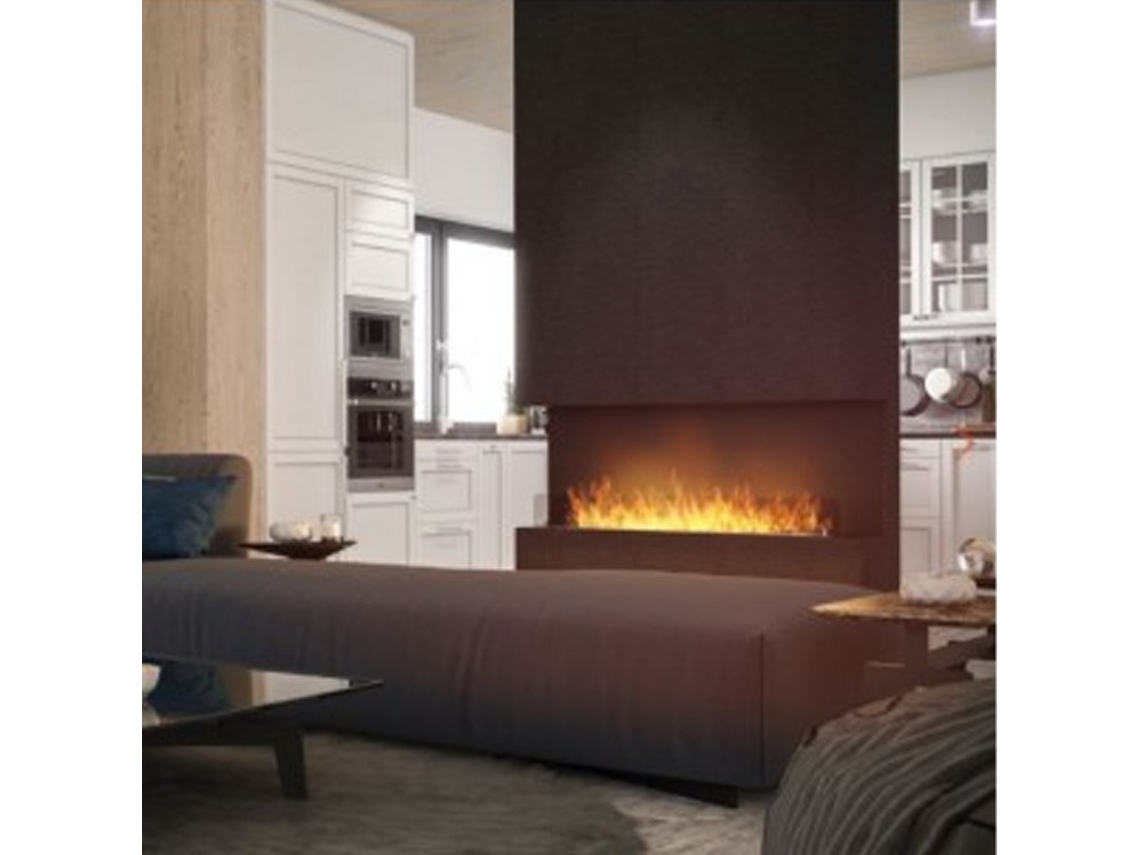 Lareira a bioetanol de três faces Lareira a bioetanol de encastrar INSIDE C VERS1 cm 120 Queimador Linear 100cm / Capacidade 3L 22 OUTINFIRE