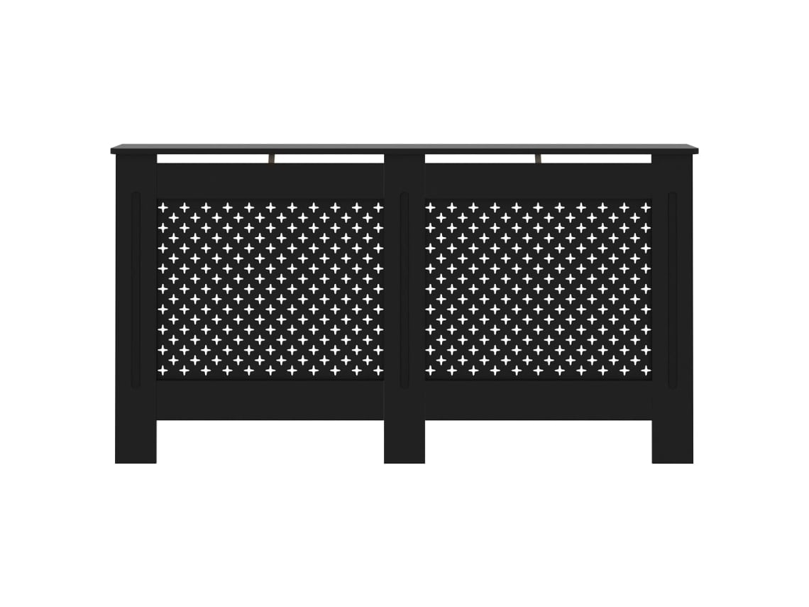 Cobertura De Radiador 152x19x81,5 Cm Mdf Preto Haochrymec
