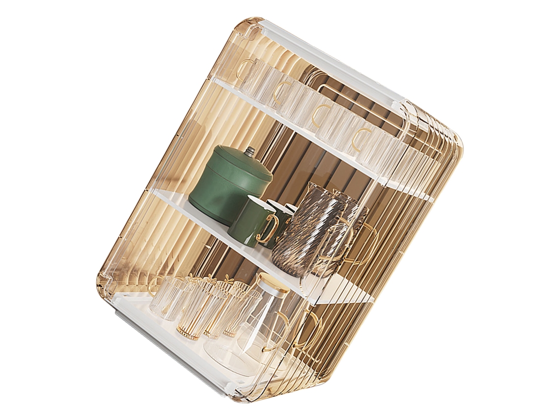 Suporte Para Copos, Organizador De Copos Transparente, Empilhável, À Prova De Poeira, Para Armário, Mesa, Grande, Branco