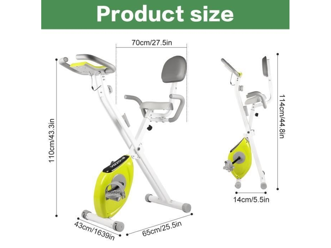 Bicicleta Estática X Bike Dobrável, Bicicleta Com Encosto, Computador De Treino E Aplicativo, Facilmente Dobrável Para Apartamentos Bigzzia