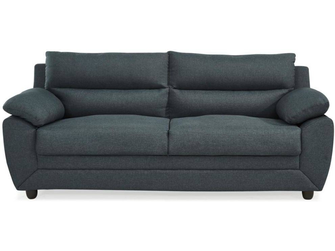 Sofá Fixo Manoa VENTE-UNIQUE (Cinzento - Tecido e Veludo - 201x82x88 cm)