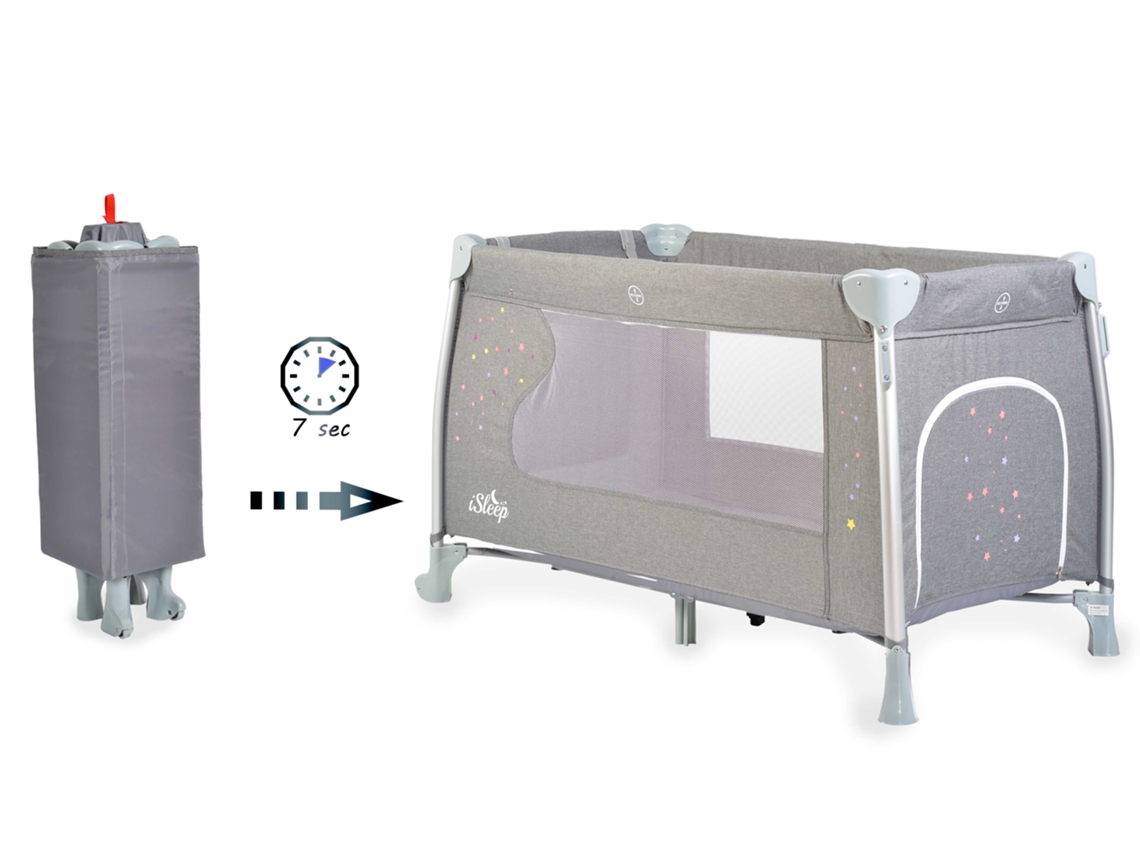 Berço Dobrável Isleep Cinzento Cangaroo Cangaroo