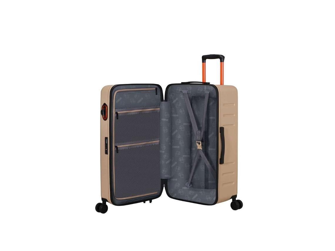 Mala De Viagem Grande Trailon 73cm 4 Rodas Bege 90l American Tourister