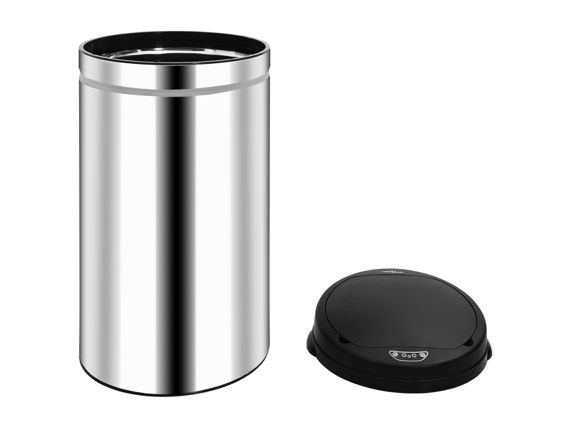 Vidaxl Coș De Gunoi Automat Cu Sensor, 50 L, Oțel Inoxidabil
