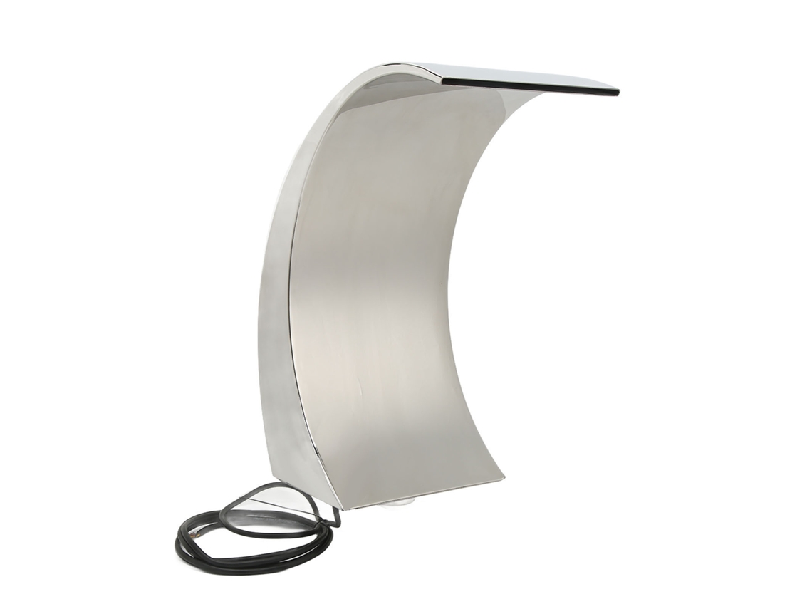 Fonte De Cascata Piscina Aço Inoxidável Com Led Colorido