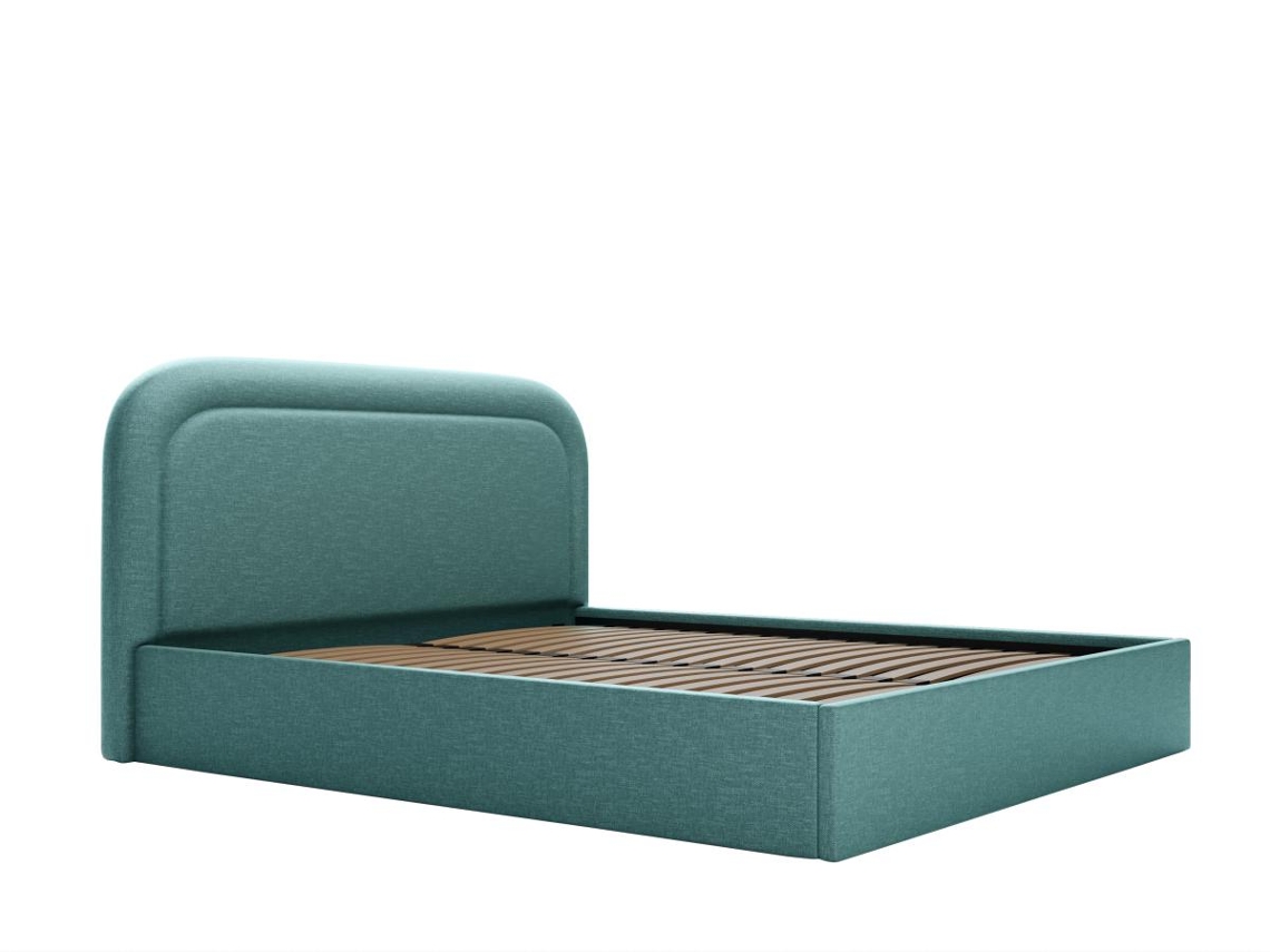 Cama com cofre FIREZA VENTE-UNIQUE Azul 160x200 cm - Com colchão - Com sommier