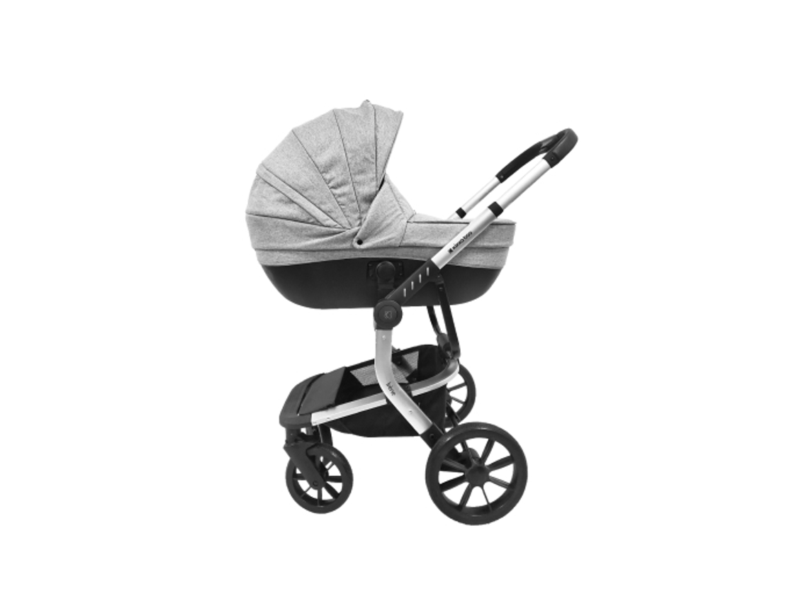 Carrinho de Bebé KIKKABOO 3 em 1 com Alcofa Rígida Irene Cinzento 2023