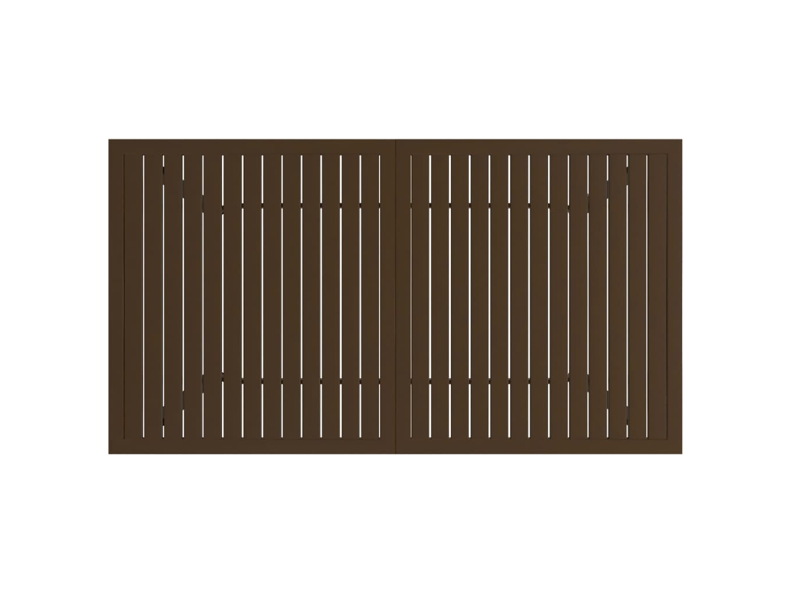 Mesa de Jardim 140X80X72 Cm Aço Castanho NONAME