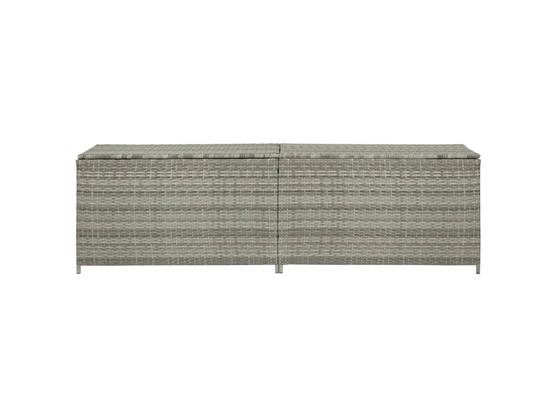 Baú de Armazenamento VIDAXL Cinzento Rattan e Vime (200x50x60 cm)