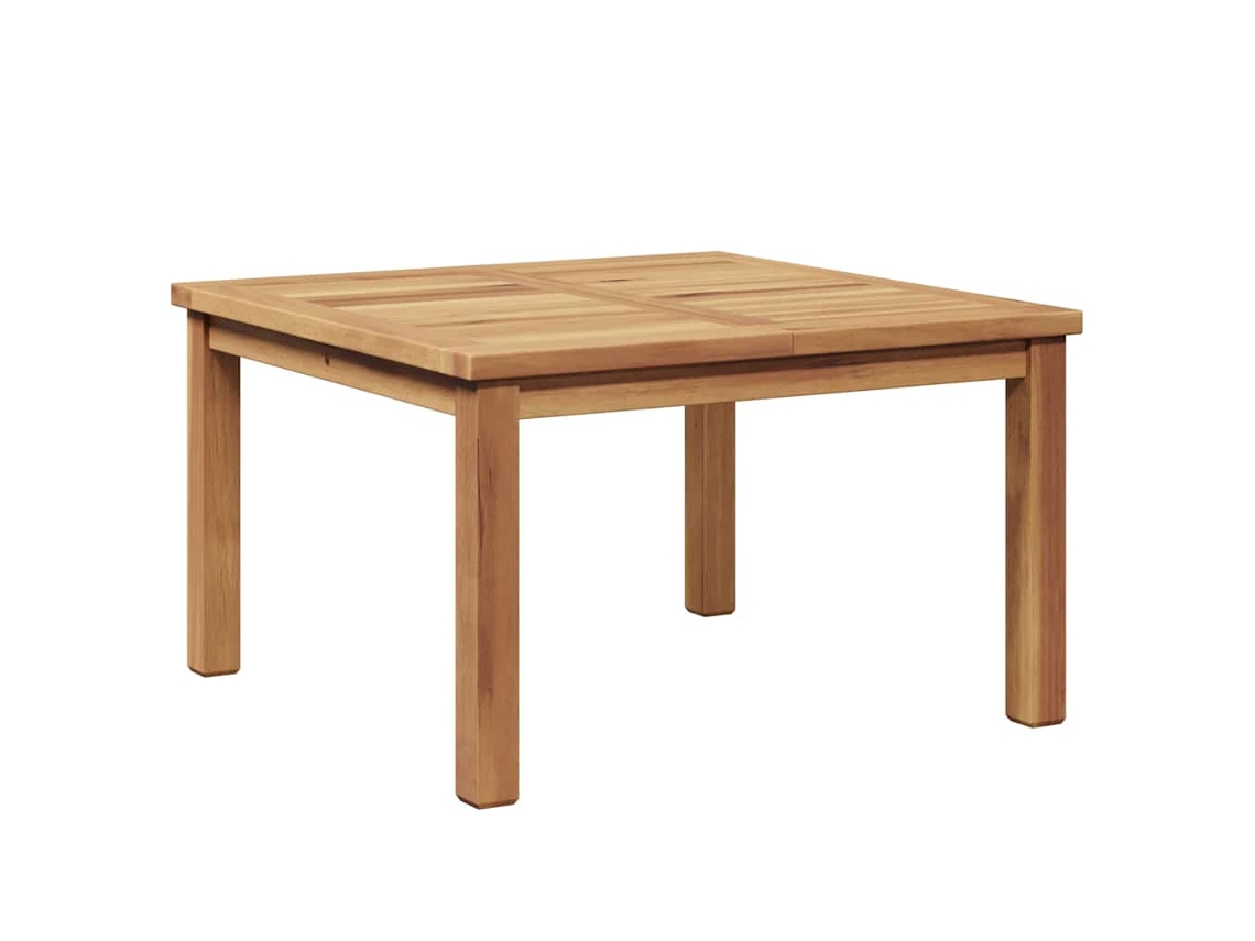 Mesa De Café Marrom 60x60x36 Cm Madeira Teca Maciça