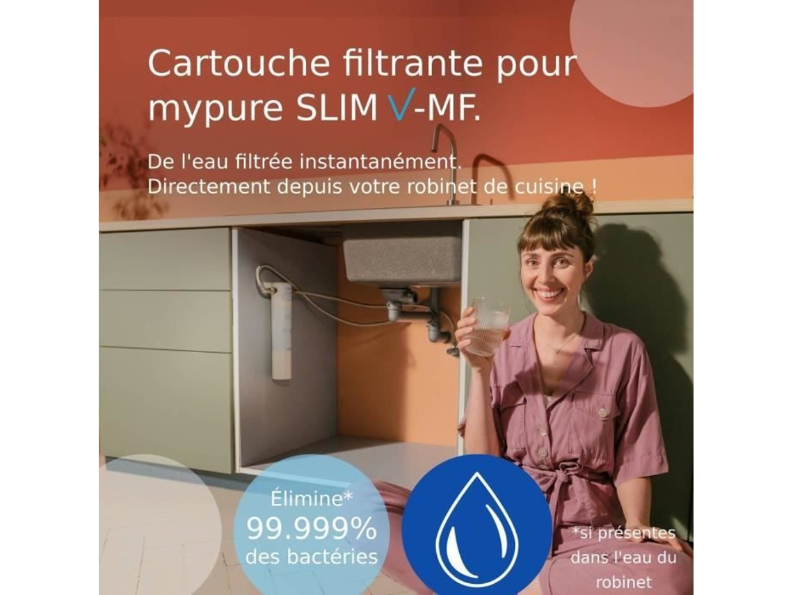 Sistema De Filtragem De Água Brita Mypure Slim Cartucho De Substituição Até 1 Ano De Água Filtrada