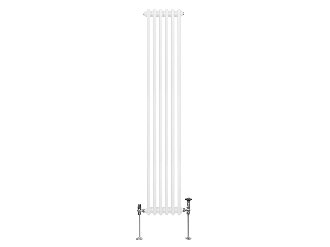 Radiador Vertical Tradicional 3 Colunas Branco 1800mm Com 3957 Btu, 6 Colunas E Aço Carbono 1,5 Mm, Ideal Para Monstershop